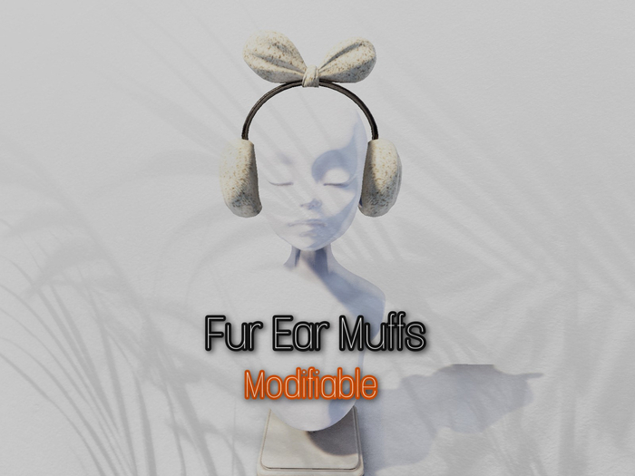 Second Life Marketplace UC Nude Wolf Fur Ear Muffs